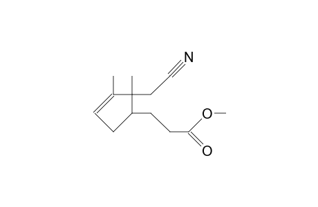 3-(2-Cyanomethyl-2,3-dimethyl-cyclopent-3-en-1-yl)-propanoic acid, methyl ester