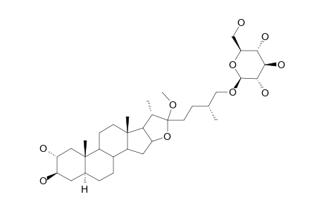 (25R)-22-O-METHYL-5-ALPHA-FUROSTANE-2-ALPHA,3-BETA,22-XI,26-TETROL-26-O-BETA-D-GLUCOPYRANOSIDE