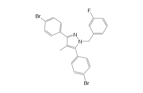 3,5-bis(4-bromophenyl)-1-(3-fluorobenzyl)-4-methyl-1H-pyrazole