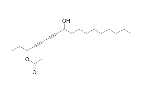 8-Hydroxyheptadeca-4,6-diyn-3-yl ethanoate