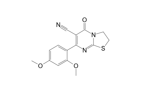 5H-Thiazolo[3,2-a]pyrimidine-6-carbonitrile, 7-(2,4-dimethoxyphenyl)-2,3-dihydro-5-oxo-