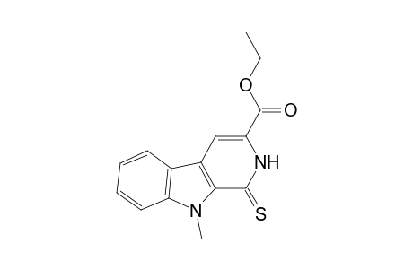 1H-Pyrido[3,4-b]indole-3-carboxylic acid, 2,9-dihydro-9-methyl-1-thioxo-, ethyl ester