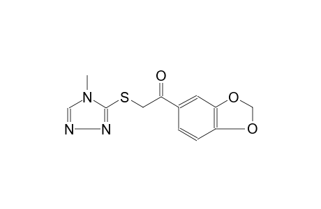 1-(1,3-Benzodioxol-5-yl)-2-[(4-methyl-4H-1,2,4-triazol-3-yl)sulfanyl]ethanone