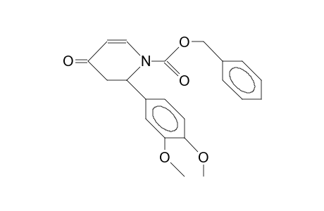 N-Benzyloxycarbonyl-2-(3,4-dimethoxy-phenyl)-4-oxo-1,2,3,4-tetrahydro-pyridine