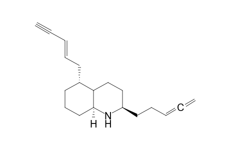 (2R,5R,8aS)-2-(3',4'-Pentadien-1'-yl)-5-(pent-2"-en-4"-yn-1"-yl)-(perhydro)-quinoline