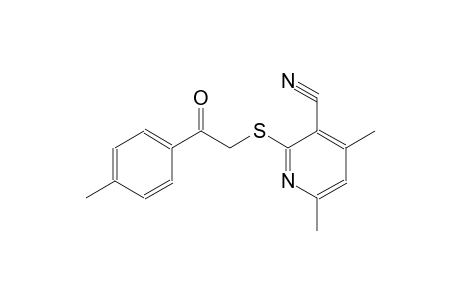 3-pyridinecarbonitrile, 4,6-dimethyl-2-[[2-(4-methylphenyl)-2-oxoethyl]thio]-