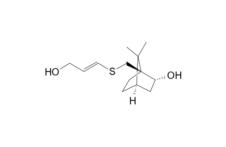 (E)-(1S,2R,4R) 7,7-dimethyl-1-[(3-hydroxy-1'-propenyl)thio]methyl-bicyclo[2.2.1]heptan-2-ol