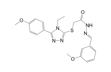 2-{[4-ethyl-5-(4-methoxyphenyl)-4H-1,2,4-triazol-3-yl]sulfanyl}-N'-[(E)-(3-methoxyphenyl)methylidene]acetohydrazide