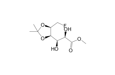 Methyl (2R,3R,4S,5R)-2,3,4,5-tetrahydroxy-6-fluoro-4,5-[O-isopropylidene]-hexanoate