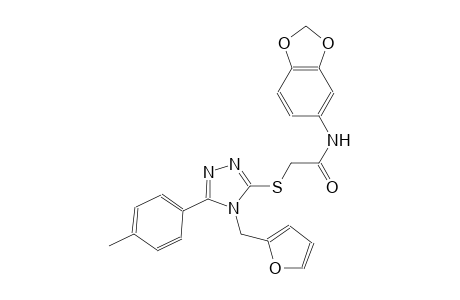 N-(1,3-benzodioxol-5-yl)-2-{[4-(2-furylmethyl)-5-(4-methylphenyl)-4H-1,2,4-triazol-3-yl]sulfanyl}acetamide