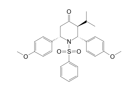 N-PHENYLSULFONYL-T(3)-ISOPROPYL-R(2),C(6)-BIS-(PARA-METHOXYPHENYL)-PIPERIDIN-4-ONE