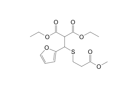 Diethyl 2-[[(2'-methoxy-2'-oxopropyl)sulfanyl]< 2"-furyl> methyl}-malonate