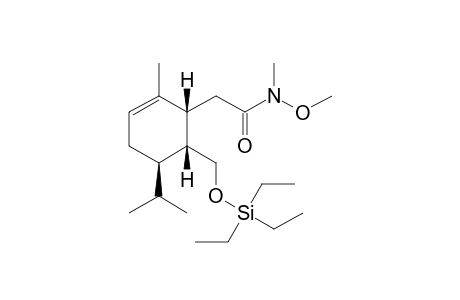 2-[(1R,5R,6R)-5-isopropyl-2-methyl-6-(triethylsilyloxymethyl)cyclohex-2-en-1-yl]-N-methoxy-N-methyl-acetamide