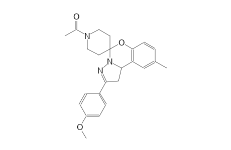 1-(2-(4-methoxyphenyl)-9-methyl-1,10b-dihydrospiro[benzo[e]pyrazolo[1,5-c][1,3]oxazine-5,4'-piperidin]-1'-yl)ethanone