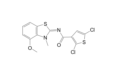Thiophene-3-carboxamide, 2,5-dichloro-N-(4-methoxy-3-methyl-3H-benzothiazol-2-ylidene)-