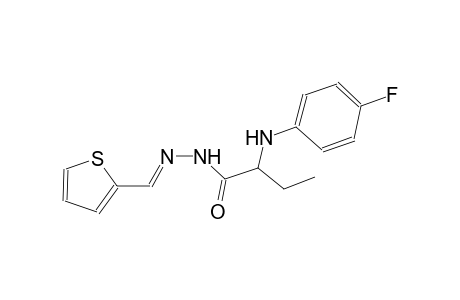 2-(4-fluoroanilino)-N'-[(E)-2-thienylmethylidene]butanohydrazide