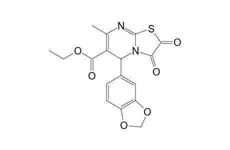 Ethyl 5-(benzo[d][1,3]dioxol-5-yl)-7-methyl-2,3-dioxo-3,5-dihydro-2H-thiazolo[3,2-a]pyrimidine-6-carboxylate