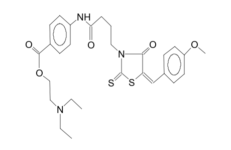 N-[4-(2-dimethylaminoethoxycarbonyl)phenyl]-4-[5-(4-methoxybenzylidene)-2-thioxo-4-oxo-1,3-thiazolidin-3-yl]butanamide