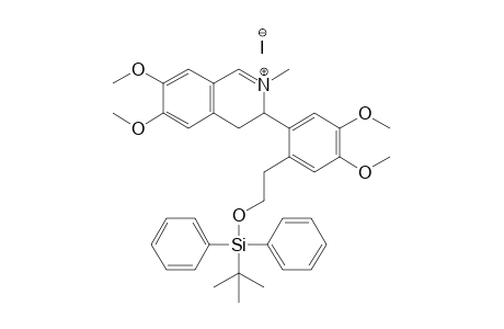 3-[2-(2-t-Butyldiphenylsilyloxyethyl)-4,5-dimethoxyphenyl]-6,7-dimethoxy-2-methyl-3,4-dihydroisoquinolinium iodomethylate