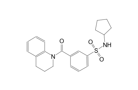 benzenesulfonamide, N-cyclopentyl-3-[(3,4-dihydro-1(2H)-quinolinyl)carbonyl]-