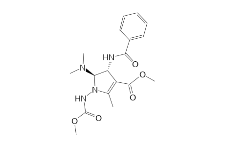 (2R,3R)-3-benzamido-2-(dimethylamino)-1-(methoxycarbonylamino)-5-methyl-2,3-dihydropyrrole-4-carboxylic acid methyl ester