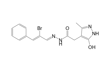 1H-pyrazole-4-acetic acid, 5-hydroxy-3-methyl-, 2-[(E,2Z)-2-bromo-3-phenyl-2-propenylidene]hydrazide