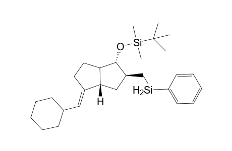 (5E,1R*,2R*,4R*,8S*)1-[(tert-Butyldimethylsilyl)oxy]-5(cyclohexylmethylene)-2-[(phenylsilyl)methyl]bicyclo[3.3.0]octane