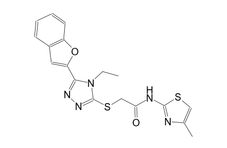 acetamide, 2-[[5-(2-benzofuranyl)-4-ethyl-4H-1,2,4-triazol-3-yl]thio]-N-(4-methyl-2-thiazolyl)-