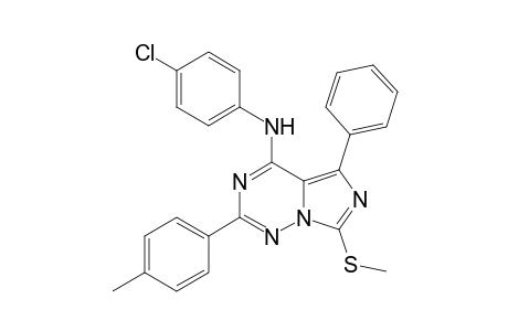 4-(4-Chlorophenylamino)-7-(methylthio)-5-phenyl-2-(p-tolyl)imidazo[5,1-f][1,2,4]triazine