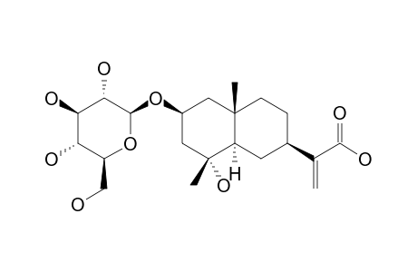 ALATOSIDE-B;2-BETA-O-(BETA-D-GLUCOPYRANOSYLOXY)-EUDESMA-4-ALPHA-HYDROXY-11(13)-EN-12-OIC-ACID