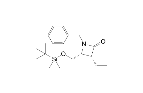 cis-1-Benzyl-4-(tert-butyldimethylsilyloxymethyl)-3-ethylazetidin-2-one