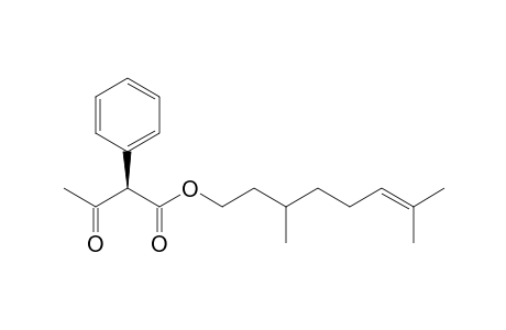 (R+S)-(R)-(3,7-Dimethyloct-6-enyl)-3-oxo-2-phenylbutanoate