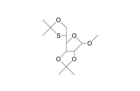 Methyl 2,3-O-5,6-S,O-diisopropylidene-5-thio-B-D-allofuranoside