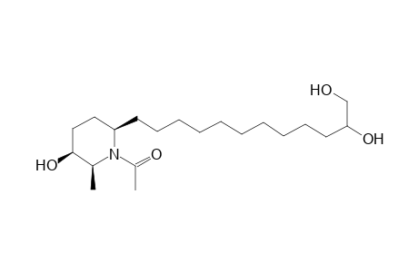 rel-N-Acetyl-6-(11,12-dihydroxydodecyl)-3-hydroxy-2-methylpiperidine