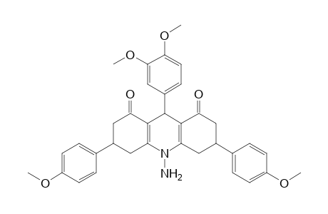 10-amino-9-(3.4-dimethoxyphenyl)-3,6-di(4-methoxyphenyl)-2,3,4,5,6,7,9,10-octahydroacridine-1,8-dione