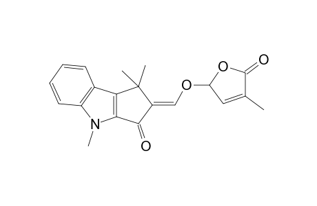 1,1,4-Trimethyl-2-[(4'-methyl-5'-oxo-2',5'-dihydrofuran-2'-yloxy)methylene]-1,2-dihydrocyclopenta[b]indol-3(4H)-one