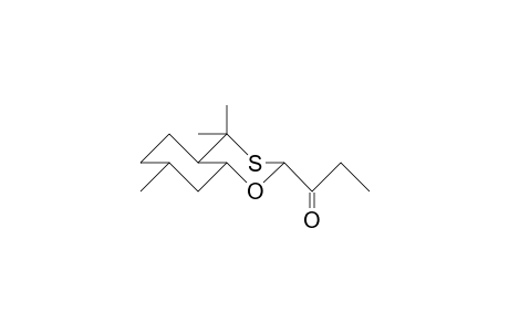 Hexahydro-4,7,7-trimethyl-8-(1-oxo-propyl)-trans-benzoxathiane