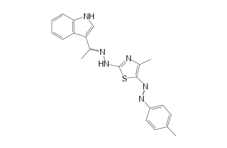 2-(2-(1-(1H-Indol-3-yl)ethylidene)hydrazinyl)-4-methyl-5-(p-tolyldiazenyl)thiazole