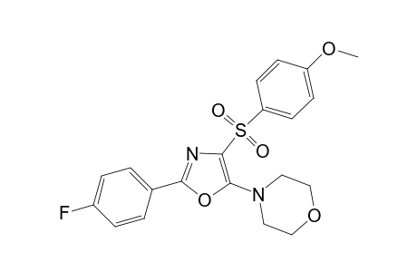 4-[2-(4-fluorophenyl)-4-[(4-methoxybenzene)sulfonyl]-1,3-oxazol-5-yl]morpholine