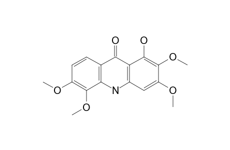 CUSPANINE;1-HYDROXY-2,3,5,6-TETRAMETHOXY-9-ACRIDONE