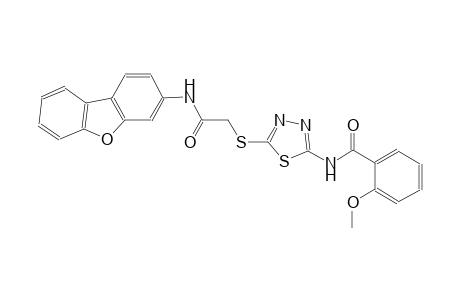 N-(5-{[2-(dibenzo[b,d]furan-3-ylamino)-2-oxoethyl]sulfanyl}-1,3,4-thiadiazol-2-yl)-2-methoxybenzamide