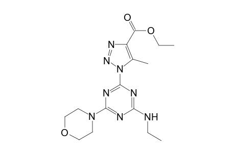 1-[4-(ethylamino)-6-(4-morpholinyl)-1,3,5-triazin-2-yl]-5-methyl-4-triazolecarboxylic acid ethyl ester