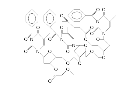 N3-Bz-5'-O-levulinoyl-3'-O-(N3-bz-3'-O-<N3-bz-3'-O-methoxyacetyl-5'-O-thymidinylmethyl>-5'-O-thymidinylmethyl)-thymidine