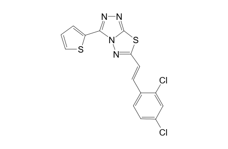 6-[(E)-2-(2,4-dichlorophenyl)ethenyl]-3-(thiophen-2-yl)-[1,2,4]triazolo[3,4-b][1,3,4]thiadiazole