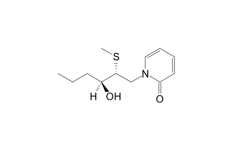 (+-)-1-[(2'R*,3'S*)-2'-Methylthio-3'-hydroxyhexyl]-2-pyridone