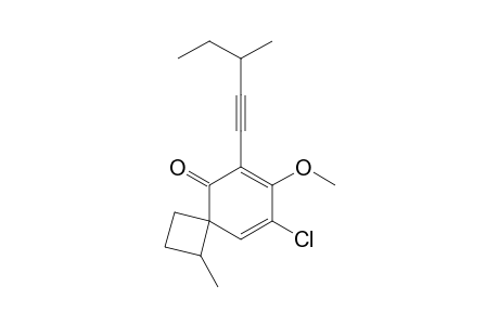 8-Chloro-7-methoxy-1-methyl-6-(3-methyl-1-pentynyl)-5-oxospiro[3,5]-6,8-nonadiene