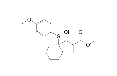 (2RS,3RS)-Methyl 3-hydroxy-3-[1-(4-methoxyphenylsulfanyl)cyclohexyl]-2-methylpropionate