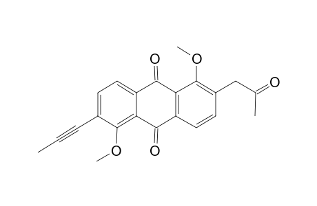 1,5-Dimethoxy-2-(2'-oxopropyl)-6-(prop-1''-ynyl)anthraquinone