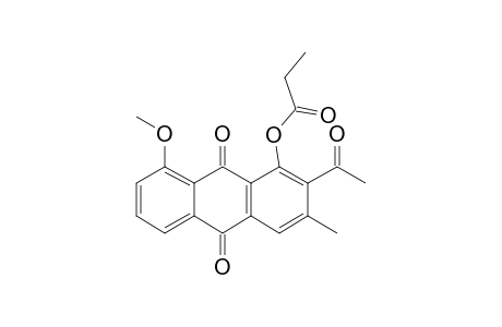 2-ACETYL-8-METHOXY-3-METHYL-9,10-DIOXO-9,10-DIHYDROANTHRACEN-1-YL-PROPANOATE