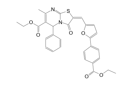 ethyl (2E)-2-({5-[4-(ethoxycarbonyl)phenyl]-2-furyl}methylene)-7-methyl-3-oxo-5-phenyl-2,3-dihydro-5H-[1,3]thiazolo[3,2-a]pyrimidine-6-carboxylate